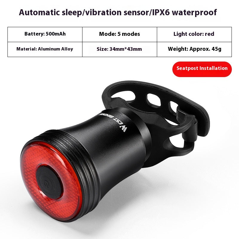 Personality Self-rechargeable Vehicle Smart Taillight