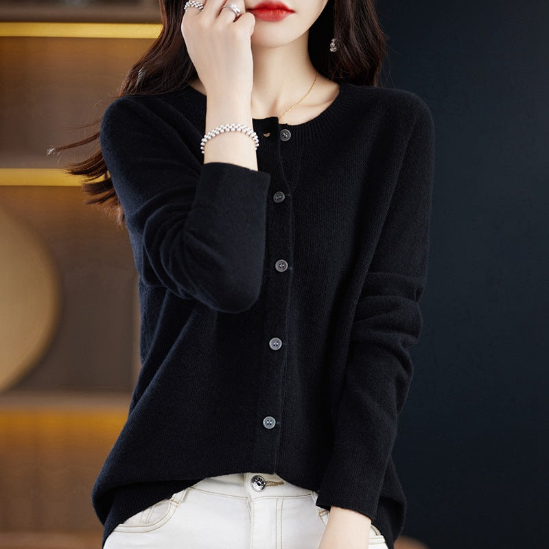 Osmanthus Needle Knit Cardigan For Women New AutumnWinter Korean-Style Design