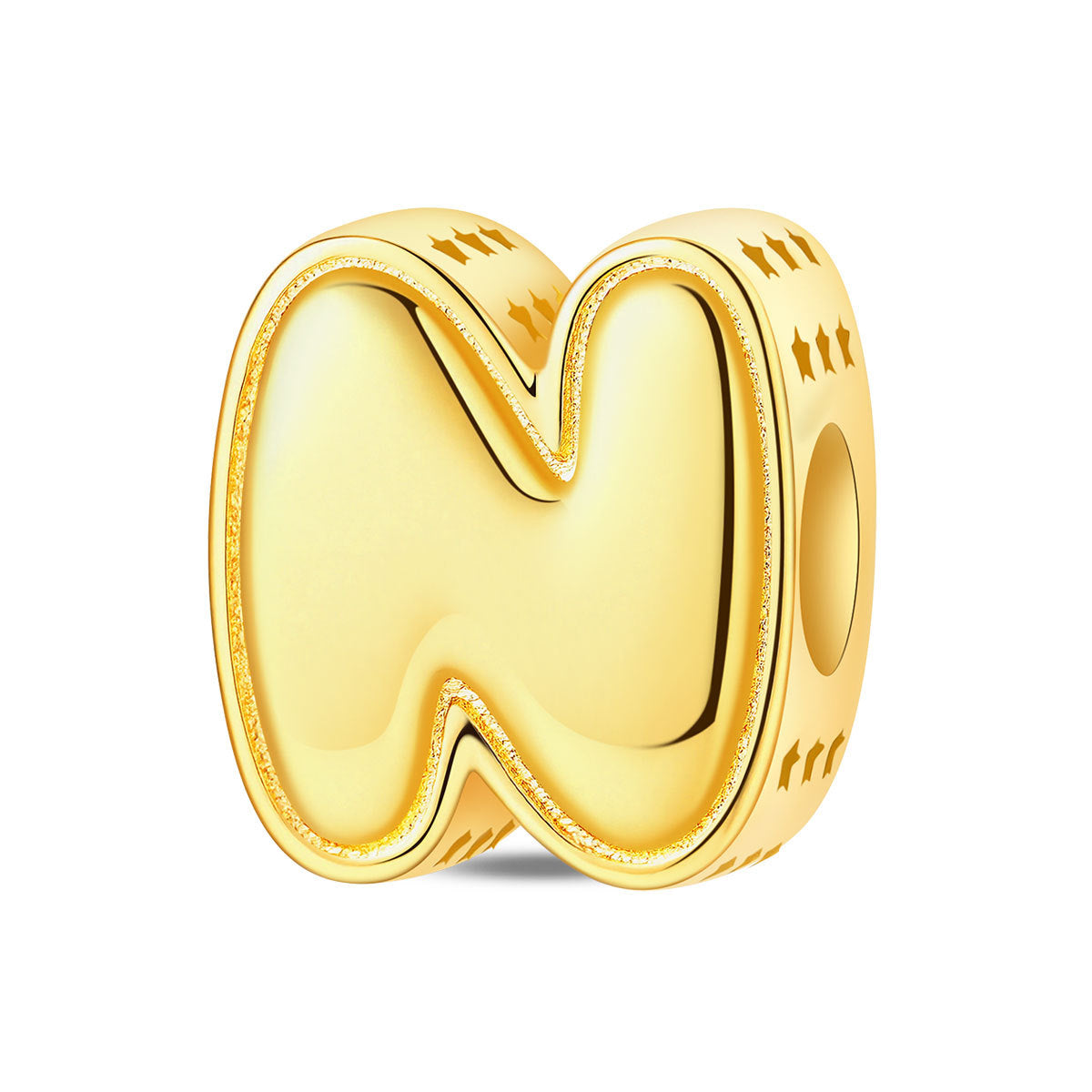 Gold-plated Copper DIY Bracelet Bead Accessories With English Letters