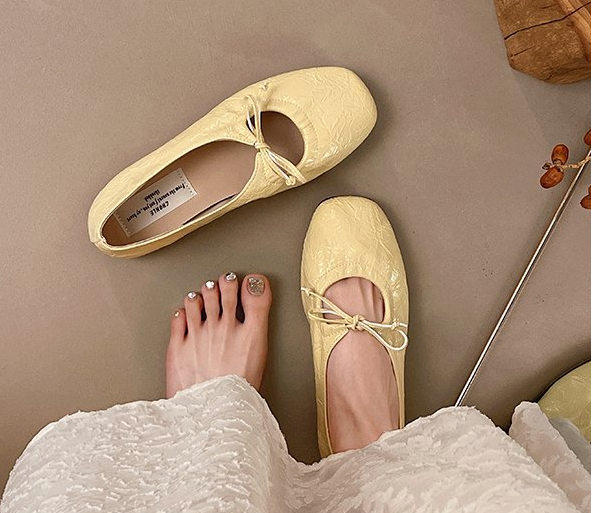Flat French Gentle Wanwan Shoes For Women, 2026 New Spring Soft Sole Versatile Grandma Flats, Ladies Dress Shoes For Matching Dresses