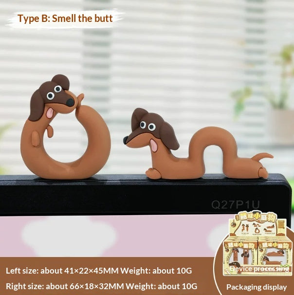 Cured meat flavored Little dog Computer Perching Ornament