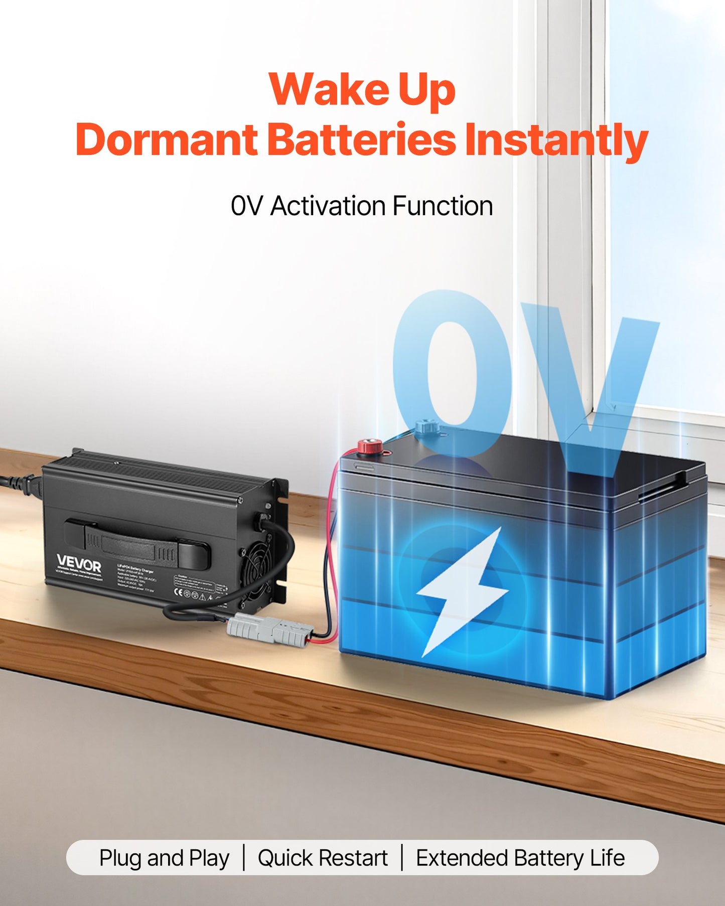 36V 18A Lithium Battery Charger 43.8V AC-DC LiFePO4 Smart Charger For RV