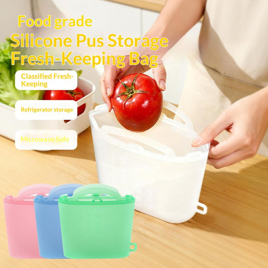 Foodgrade Silicone Portable Freshkeeping Bags For Food Portioning