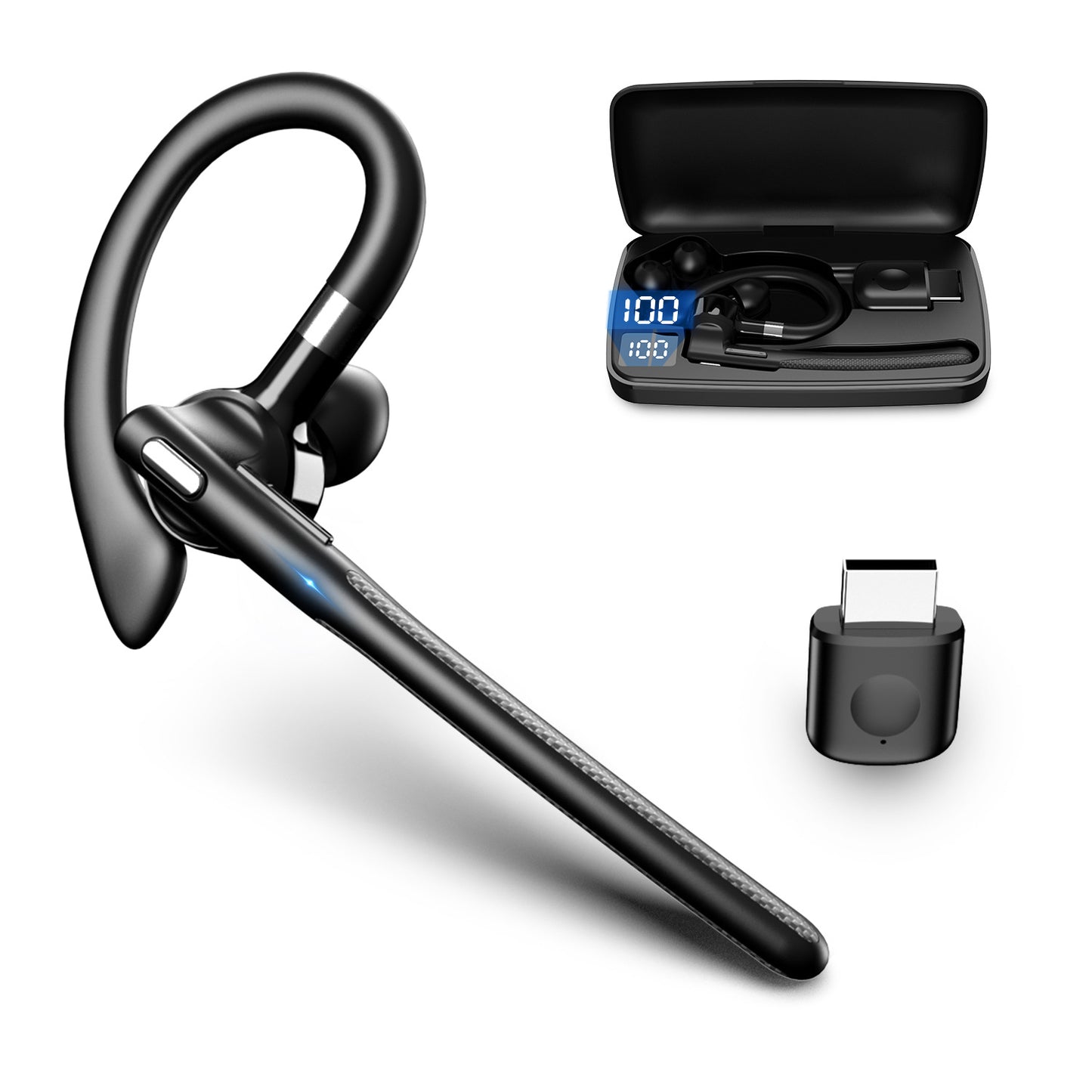 Bluetooth Earbuds With A Rotating Single-ear Charging Case