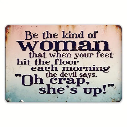 CIFbuy Sarcastic Retro Metal Tin Sign Creative Wall Decor Plaque Unique Decor For Women - TikTok, Temu Pick-up Service