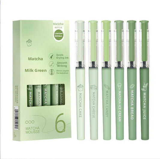 Jasmine Milk Tea Gel Pen-0.5mm-6 pcs
