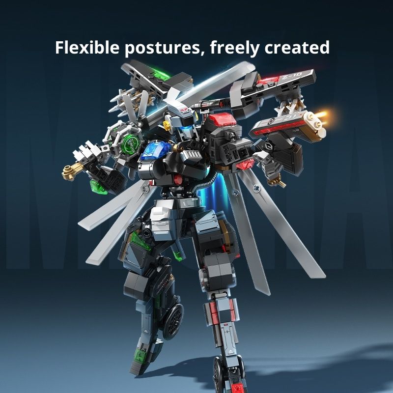 Building Blocks Wu Zhishi Lei Yin Deformation God Of War Assembly Model Building Blocks Toys