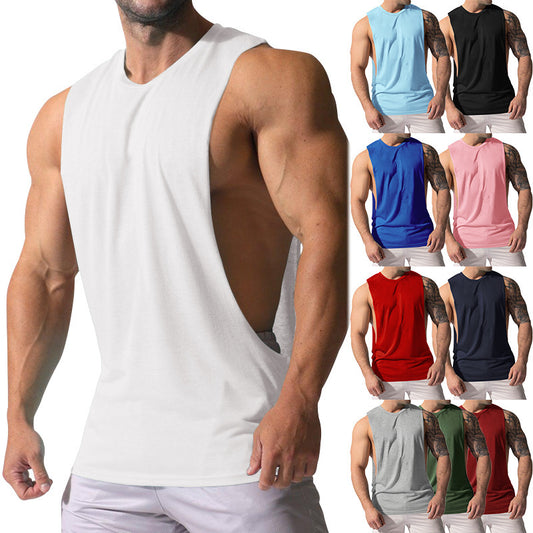 Hot-Selling 11-Color Fitness Muscle Men's Sexy Summer Sports Casual Solid Color Sleeveless Tank Top T-Shirt
