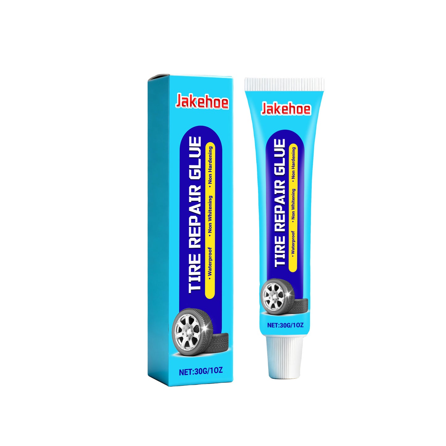 JAKEHOE Tire Repair Adhesive, A Cross-border Product For Daily Maintenance And Care Of Car Tire Sidewall Punctures, Damage, And Cracks.