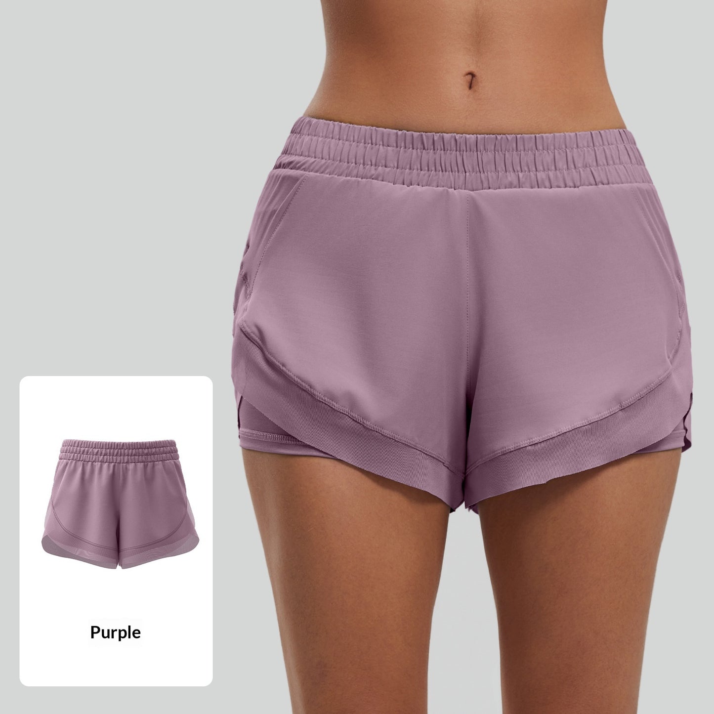 Workout Fitness Shorts, Seamless Bare-feel Yoga Shorts With Pockets