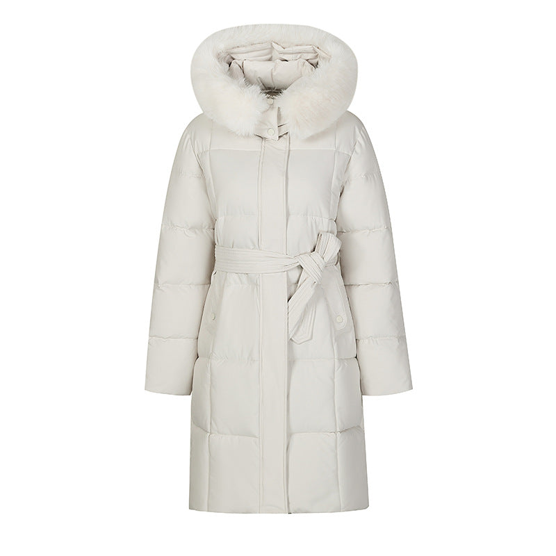 Big Fur Collar Women's Mid-length Winter Loose Korean Style Padded Down Jacket