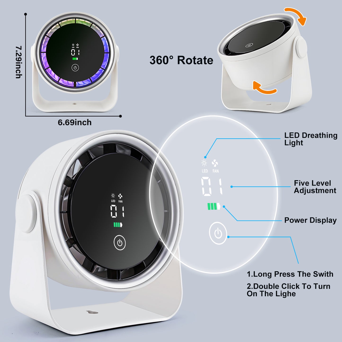 Silent Office Desk Kitchen Electric Fan