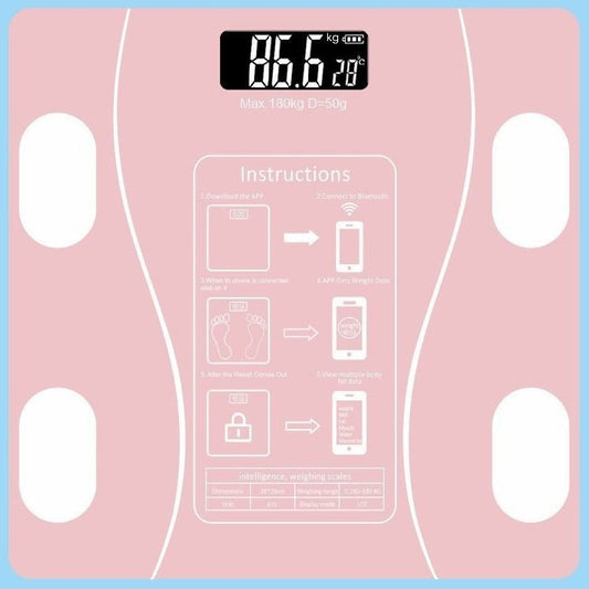 Smart Body Fat Scale, Accurate Durable Small Rechargeable Home Weight Scale For Body Weight Measurement