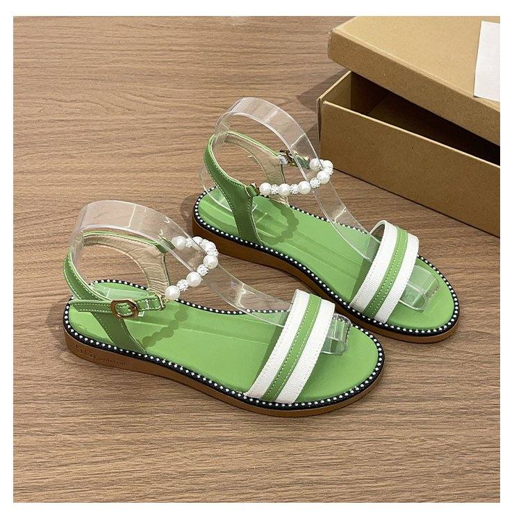 Women's New Summer Fashion Flat Sandals, Soft Sole Comfort Flat Shoes, Versatile Outdoor Beach Sandals