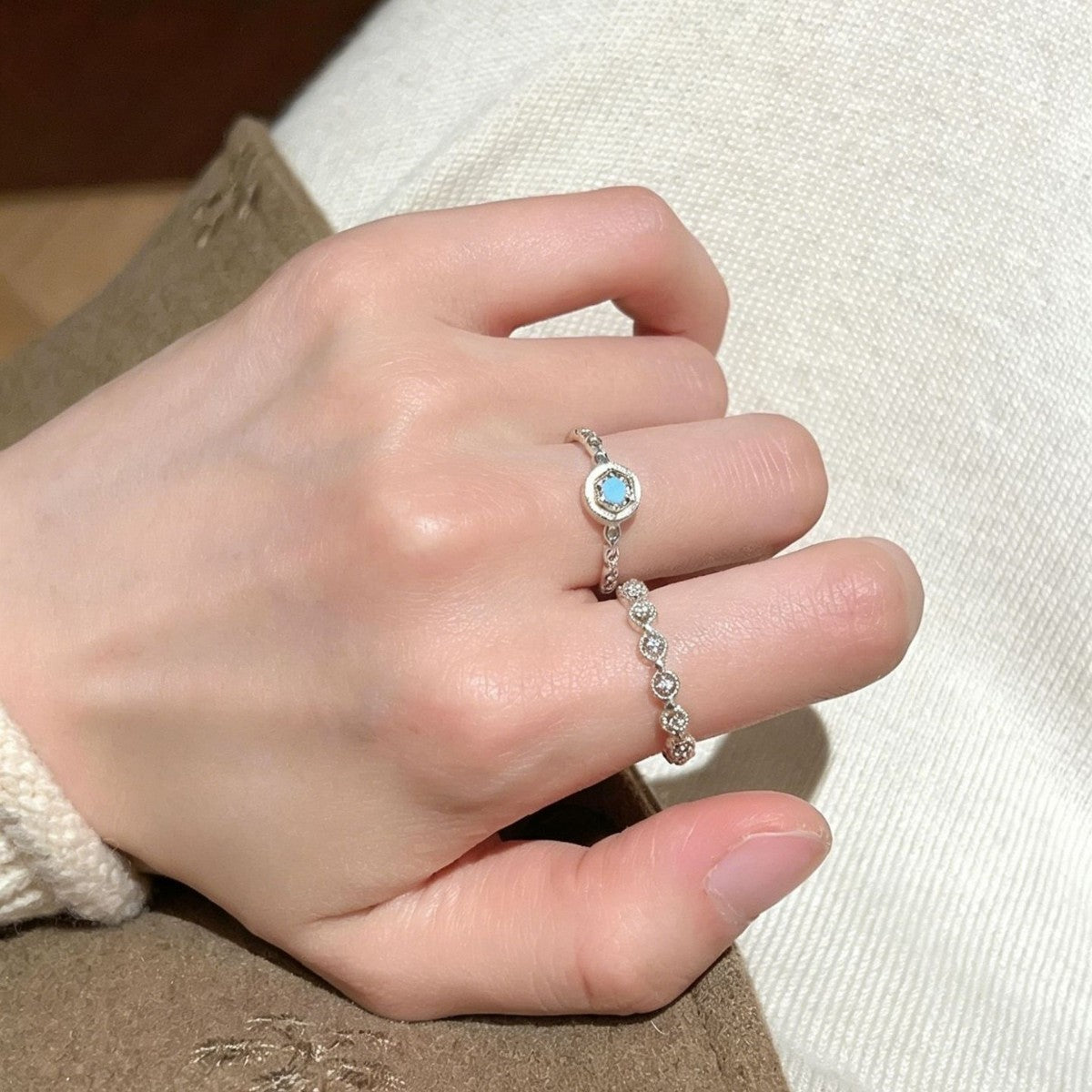 Simple And Sweet Wind Scrub Ring Women's Fashion Advanced