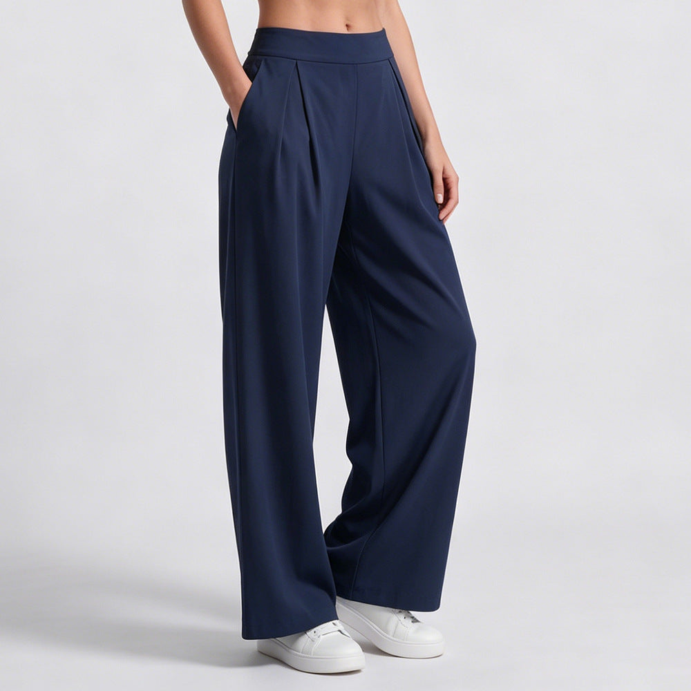 Loose-fitting Wide-leg Straight-leg Outdoor Sports Pants For Training Running And Fitness