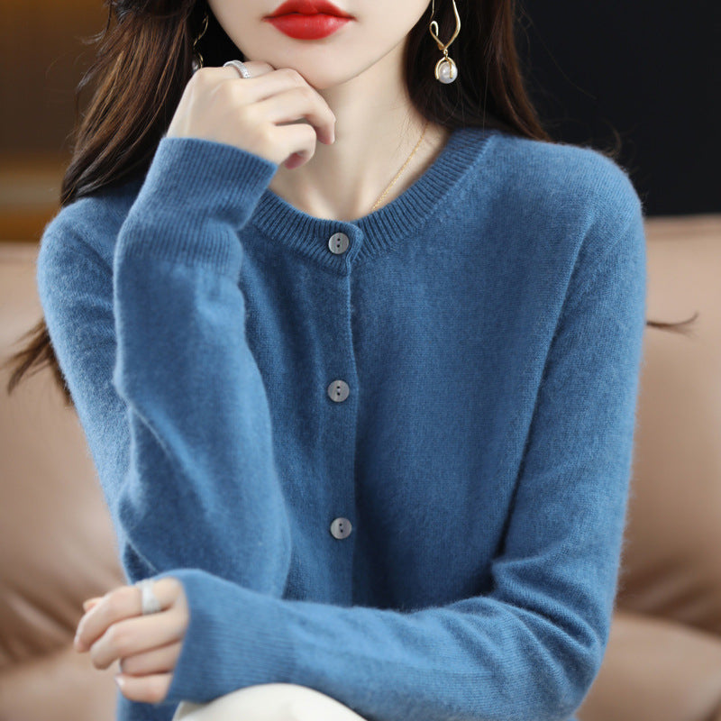 Osmanthus Needle Knit Cardigan For Women New AutumnWinter Korean-Style Design