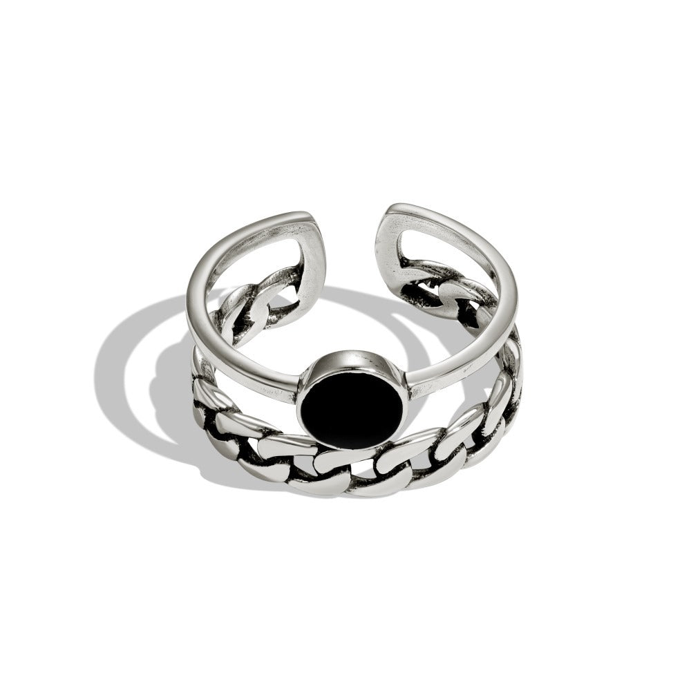Women's Korean-style S925 Sterling Silver Ring Minority Simple