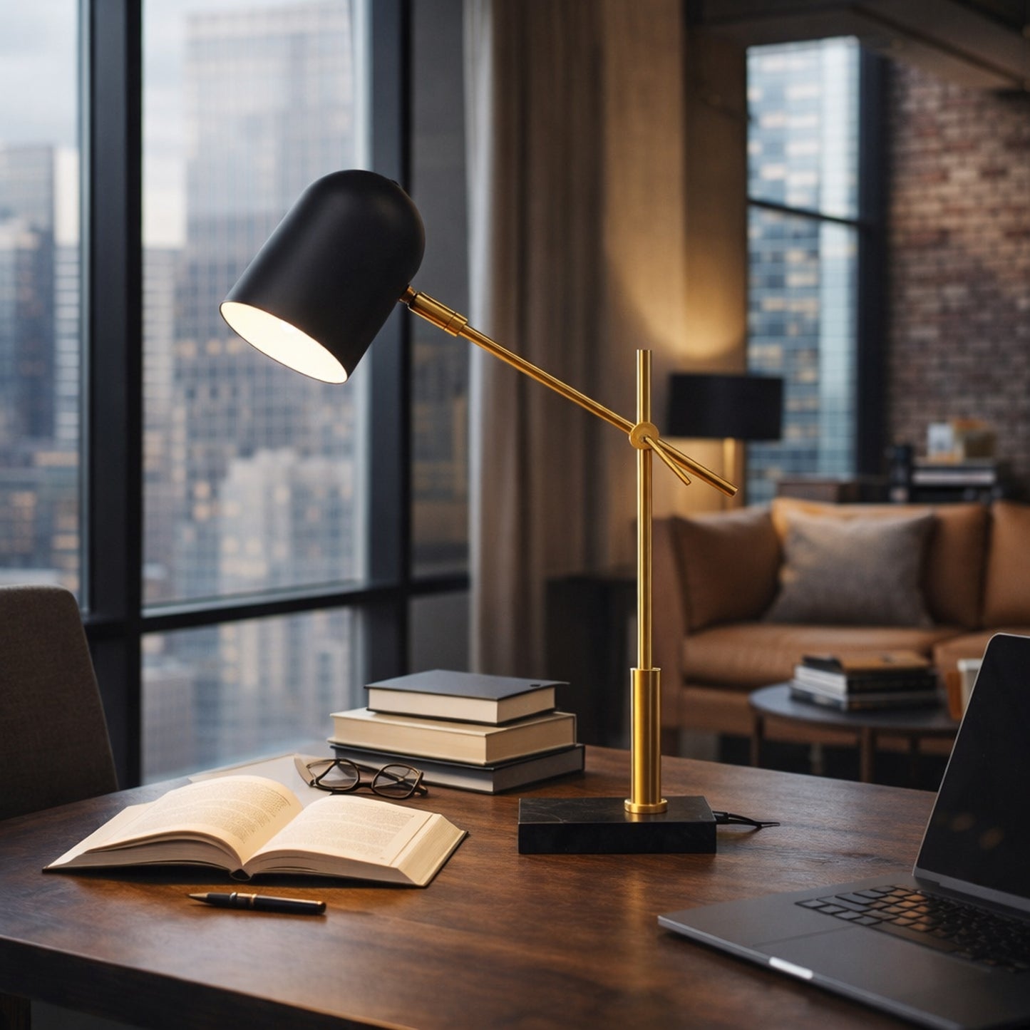 High Quality Hotel European Modern Bed Side Nightstand Decorative Led Table Desk Lamp, Lumora Table Lamp - Black Outer - White Inner 110-120V