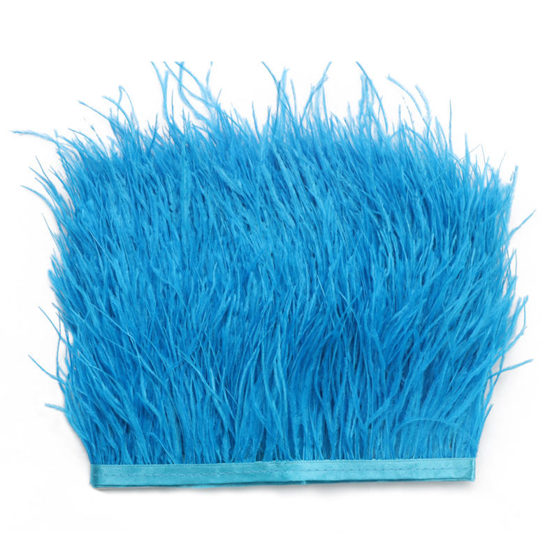 Simple Solid Color Edge Woven Belt Clothing Accessories Ostrich Feather Lace