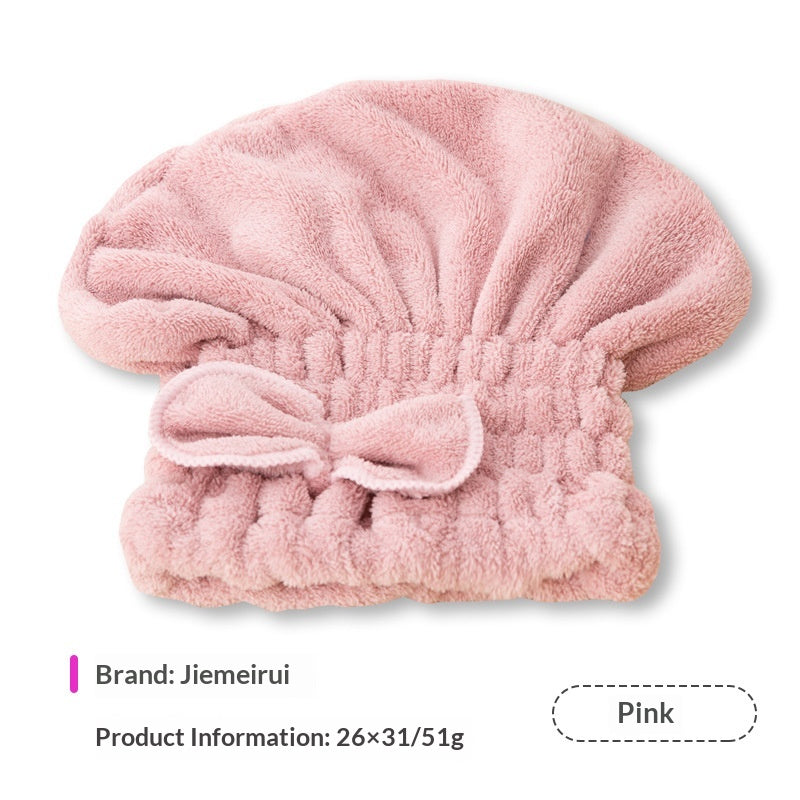 Cute Korean-style Water-absorbent Hair-drying Towelbath Cap