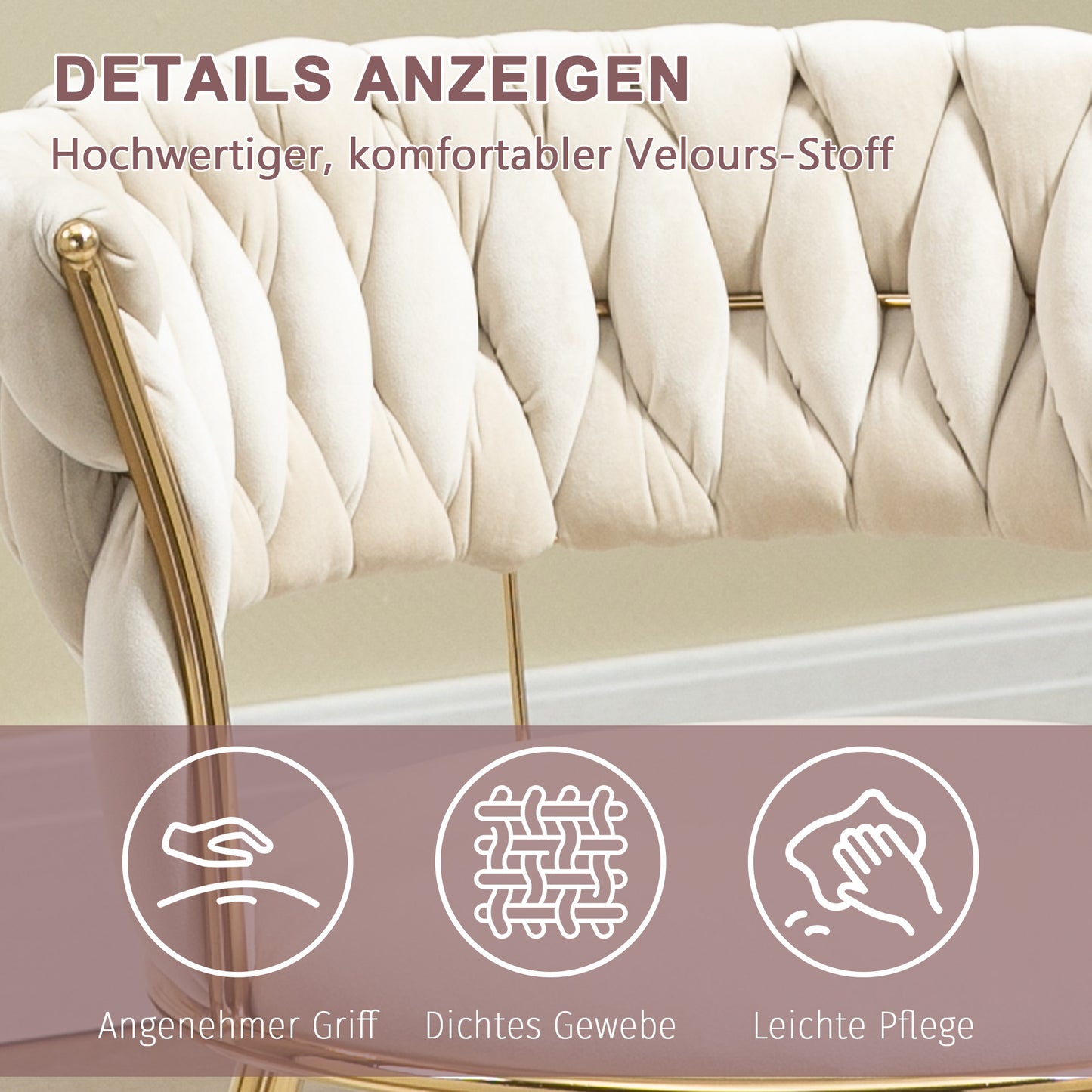 Old SKU W1880109471 Soft Velvet Dining Chair 2 Piece Set, Soft Upholstered Comfortable Living Room Chair, Makeup Room Bedroom, Modern Finger Shaped Backrest With Armrests,