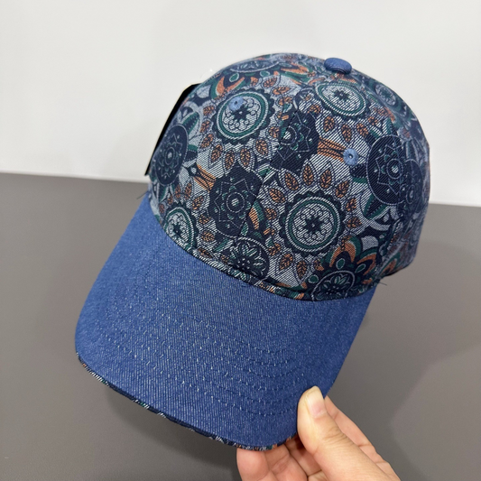 Men's And Women's Identical Ethnic Casual Style Sunflower Patchwork Totem Color-blocking Design For Trendy Streetwear Baseball Cap For Daily Outdoor Use