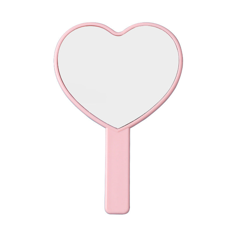 Household Portable Cute Love Hand-held Makeup Mirror