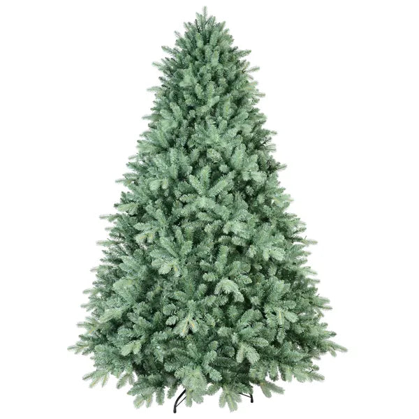 Artificial 5ft Blue Green Tint Christmas Tree With 1194 PE/PVC Mixed Branch Tips, Memory Wire+iron Wire, Hinged Premium & Foldable Base For Indoor Holiday Decorating