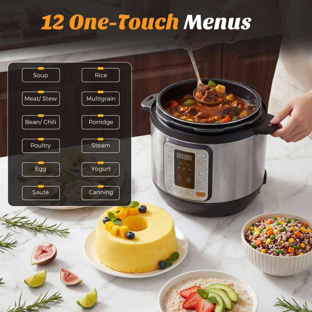 Electric Pressure Cooker, Multi-functional Kitchen Appliance, Instant Heating Multi-functional Cookingware, Stainless Steel Cookingware