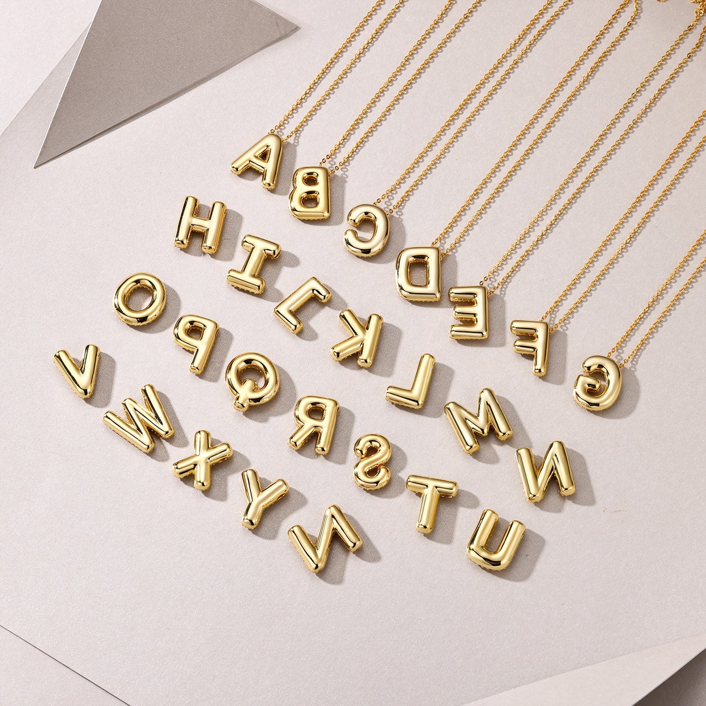 Bubble Letter - K Set With Top-quality Moissanite, This Luxurious And Fashionable Light Luxury Trend Jewelry Silver Pendant Necklace Features S925 Silver Electroplated With Gold.