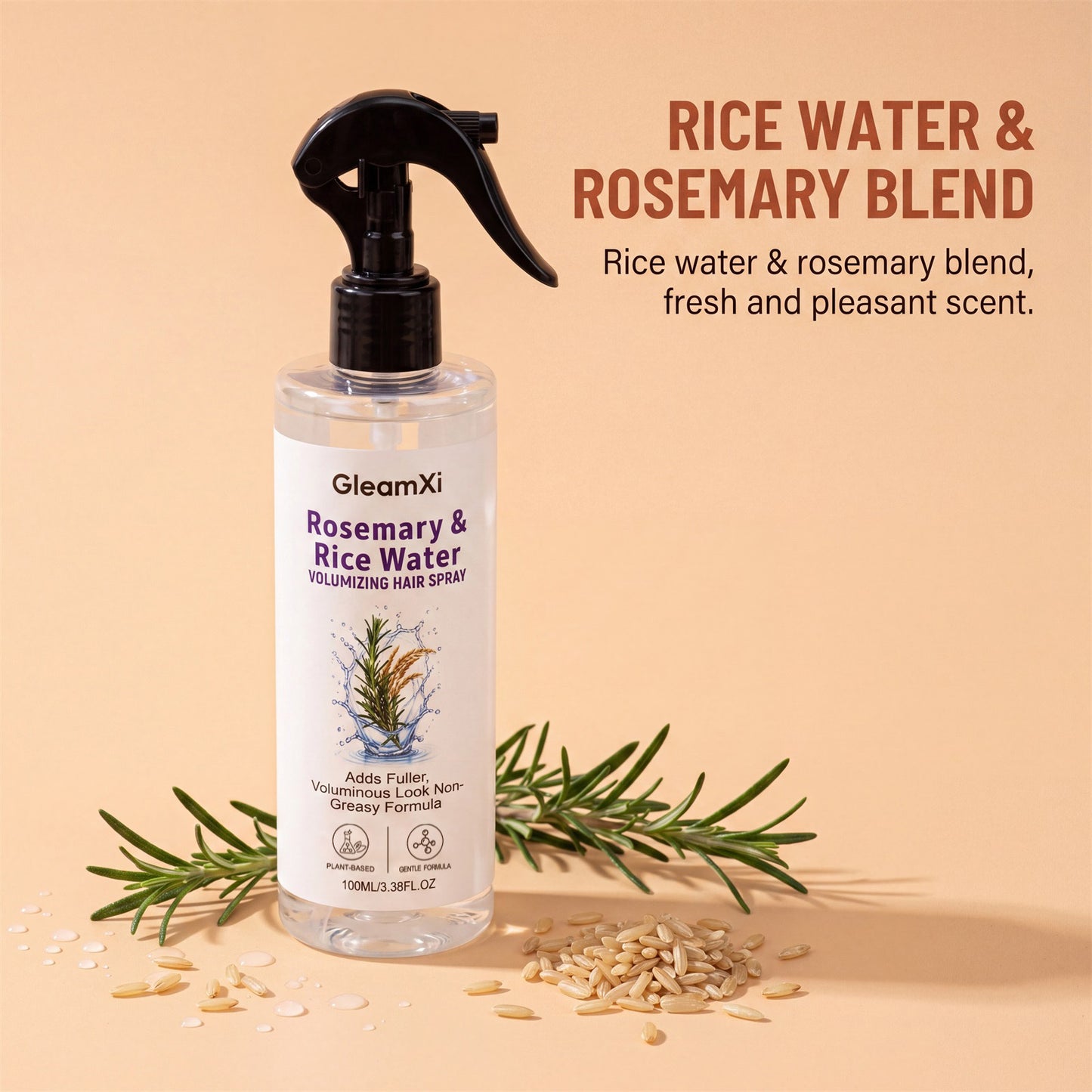 Rosemary Rice Water Hair Spray Nourishes Both Roots And Ends
