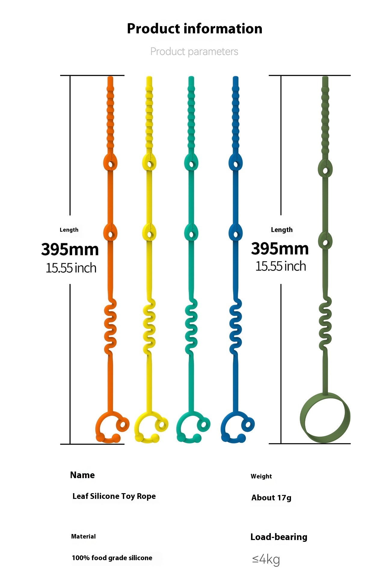 Silicone Toy Rope Teether Fork Baby Nipple Bite Teether Stroller Feeding Bottle Rope