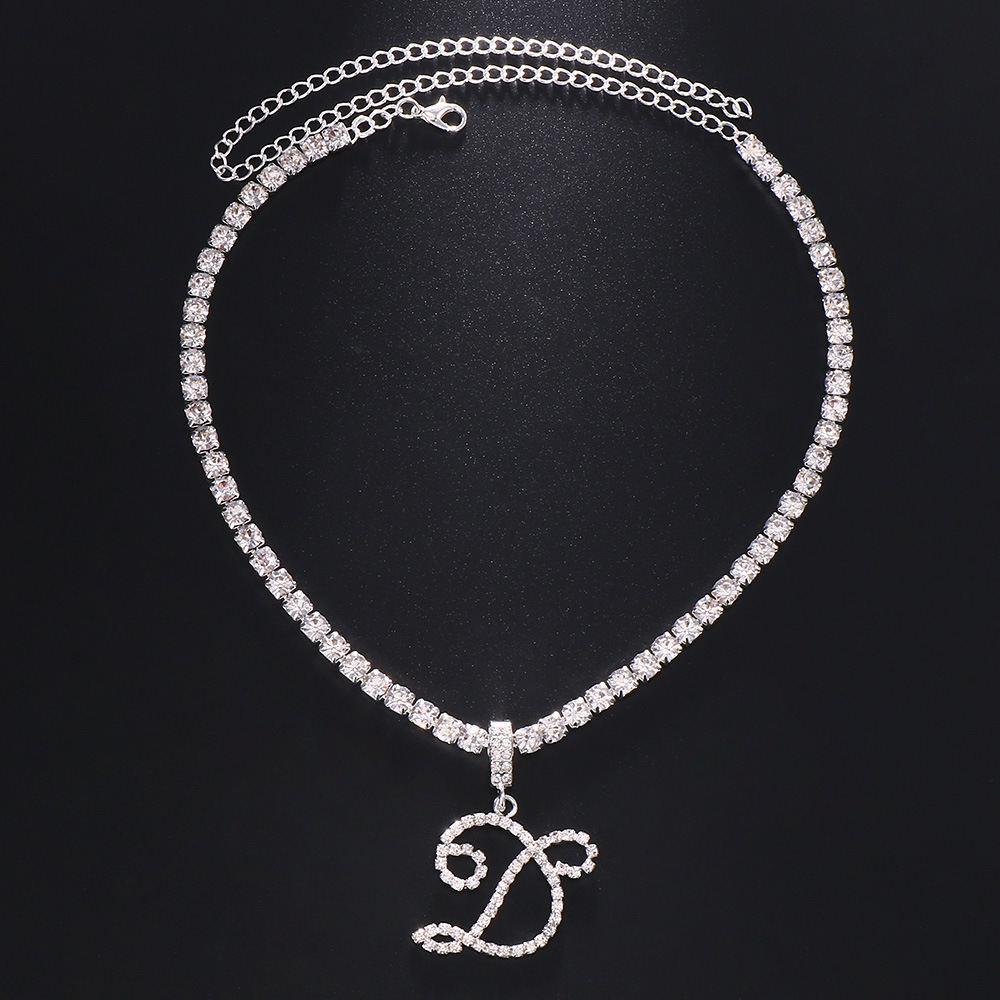 New Creative 26 Letter Necklace Hip Hop Ear Accessories