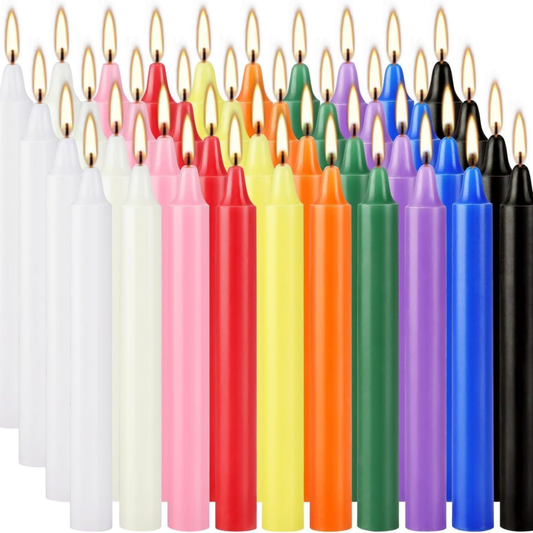 40 Pack Spell Chime Candles 4 Inch Multi Colored Taper Candles Sticks For Home Decor Kitchen Decor Wedding Decoration 10 Colours