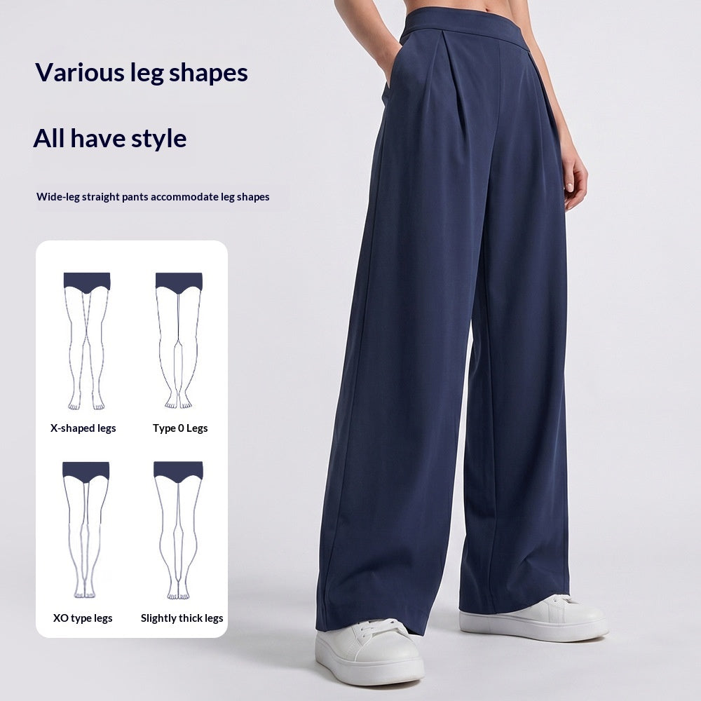 Loose-fitting Wide-leg Straight-leg Outdoor Sports Pants For Training Running And Fitness