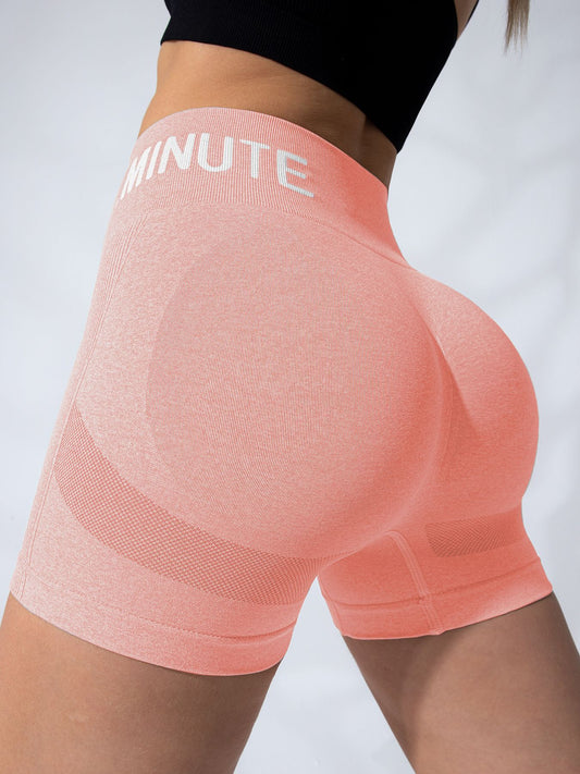 Women's Summer 3-Inch High-Waisted Butt-Lifting Yoga Shorts, Seamless Bare-Skin Feel Quick-Dry Tight Fitness & Running Shorts