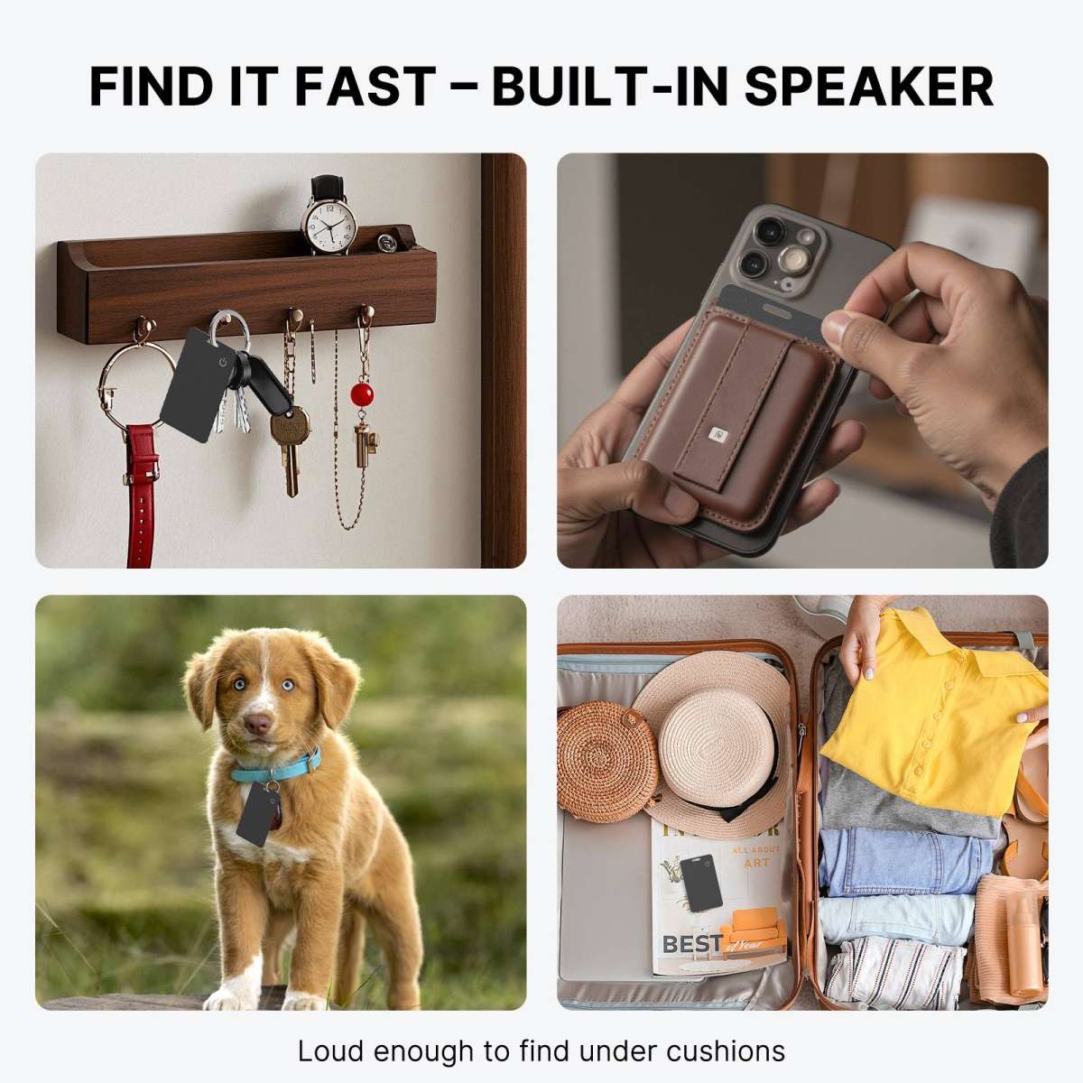 Smart Card Tracker For Find My, Anti-Lost Locator IP68 Waterproof Built-in Speaker, 90-Day Battery Life, Ultra-Slim Wallet Tracker