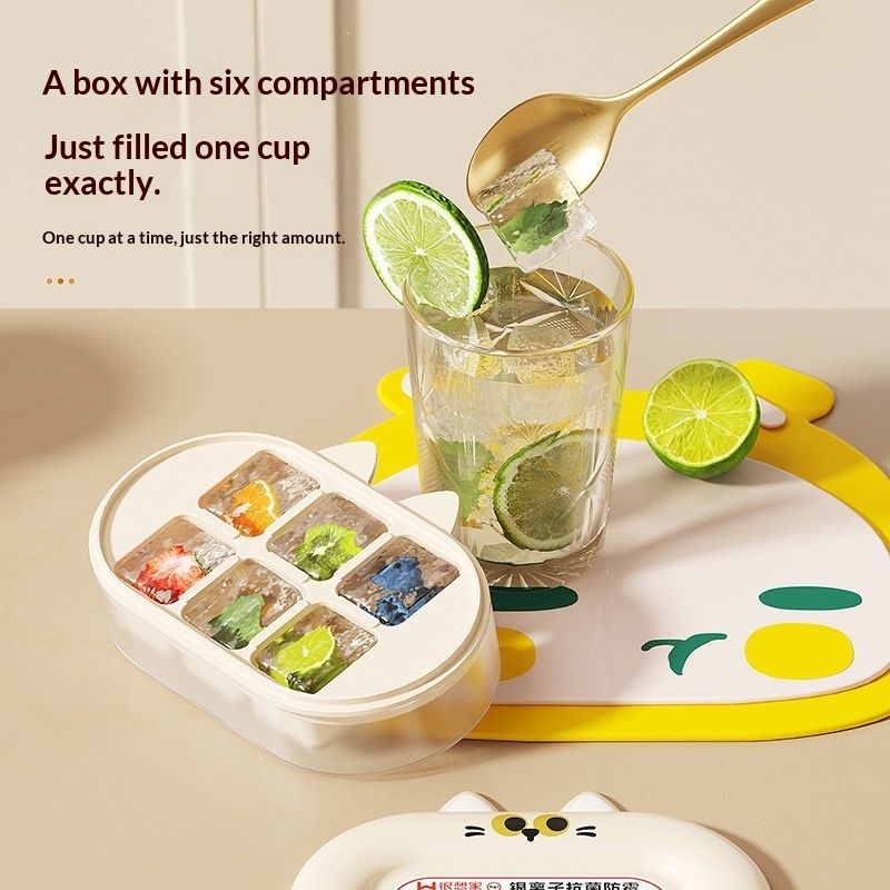 Antibacterial Press-type Ice Cube Tray Food-grade Ice Mold