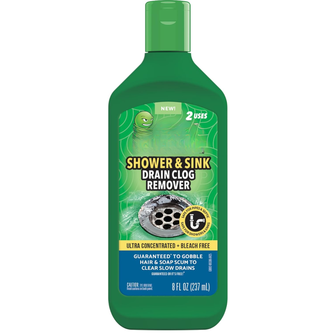 Ultra Concentrated Drain Clog Remover  Cleaner  Powerful Hair Grease  Soap Dissolver For Bathroom, Kitchen, Shower, Sink  Toilet Safe For Pipes Septic Systems