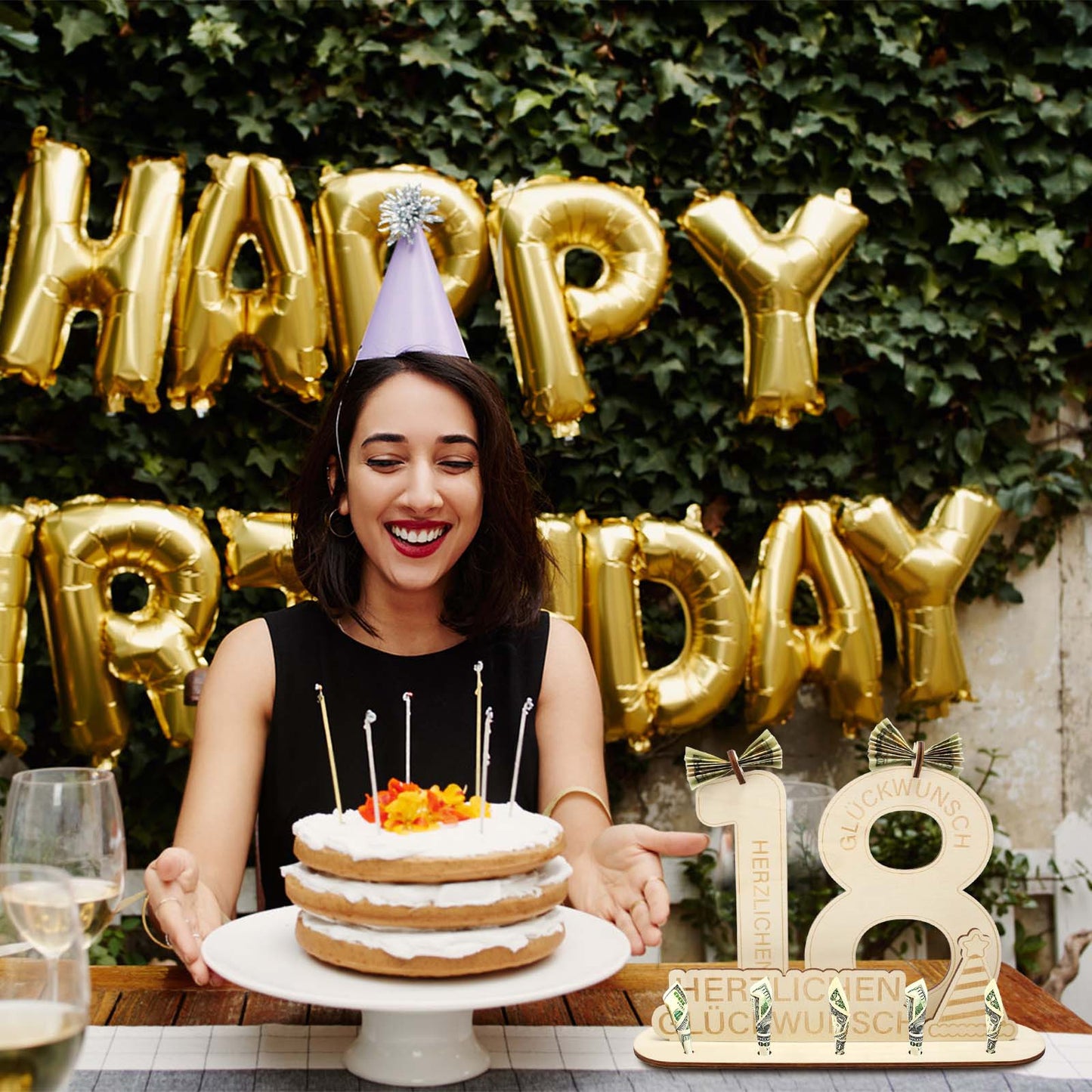18th Birthday Gift – Elegant Cash Gift & Decorative Item For Special Occasions – Party Accessory Set