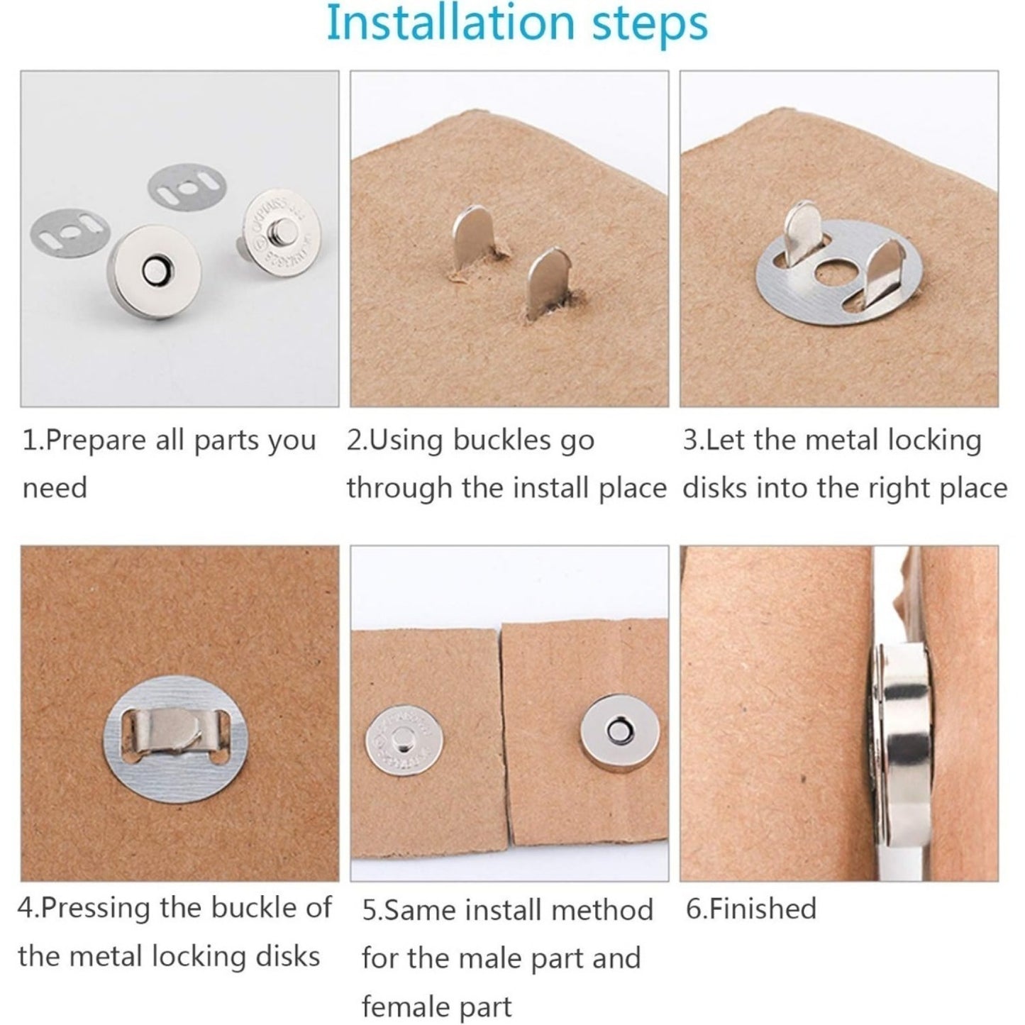 Set Of 30 Magnetic Buttons For DIY Crafts And Handicraft Projects—Party Decorations