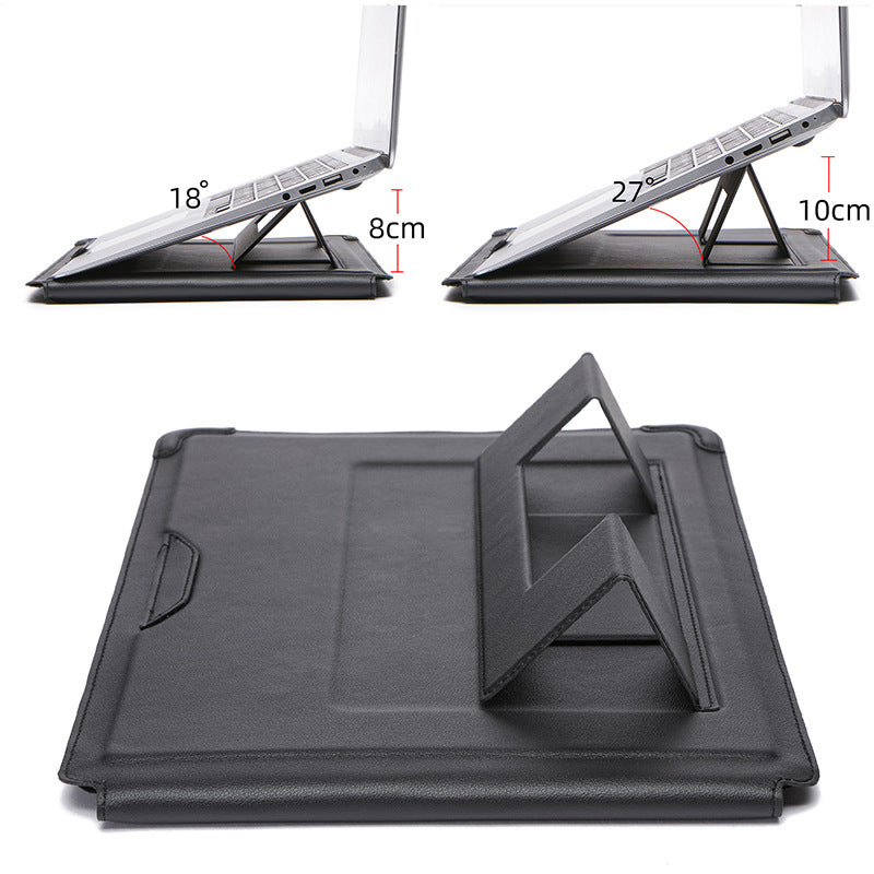 Laptop Sleeve With Built-in Bracket For Cooling Suitable For Slim And Lightweight Business Laptops