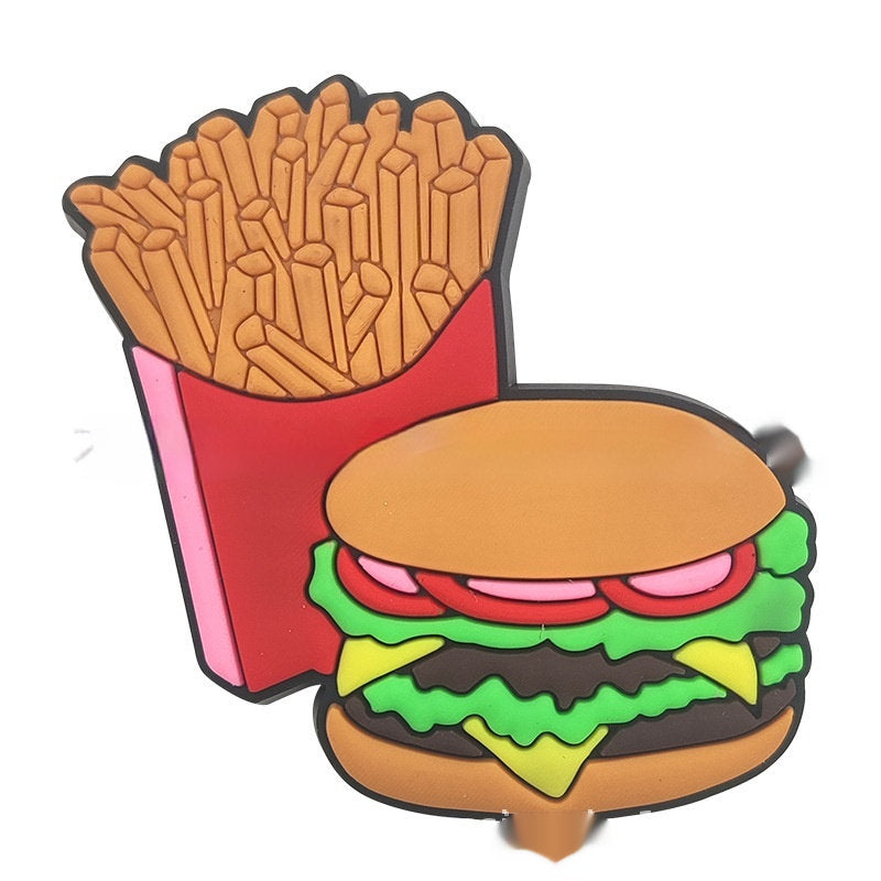 DIY Accessories Of Hamburger Fried Chicken Hole Shoes Buckle