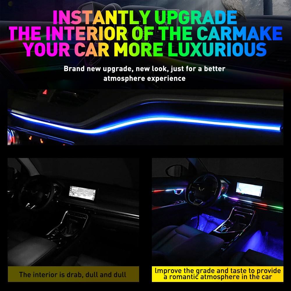 10in1 Full LED Bead Symphony Dream Car Interior Ambient Lighting Wireless Kit
