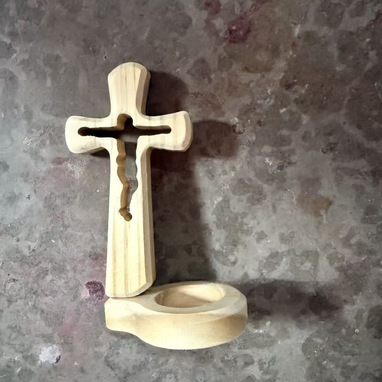 T-shaped Wooden Craftwork Simple Toy Accessories