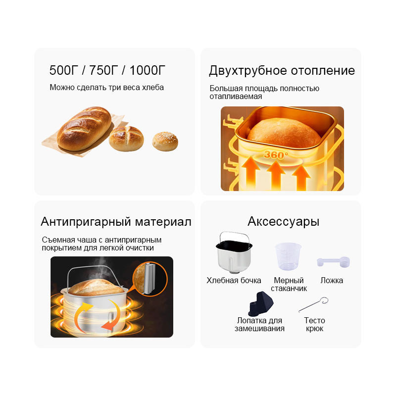 Multi-functional Smart Fermentation Home Dough Kneader
