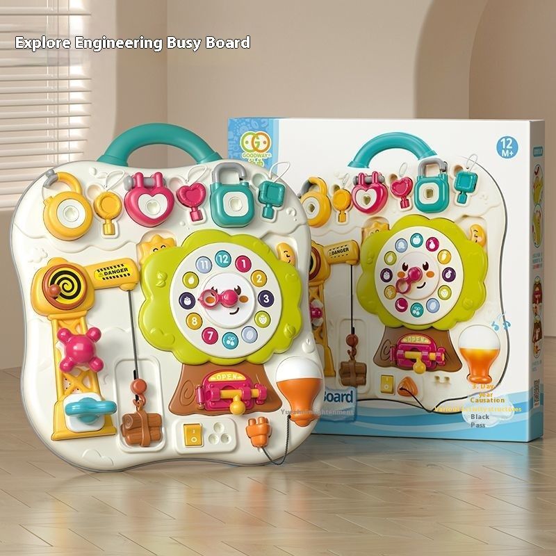 Puzzle Busy Board Infant Unlocking Toys Montessori Early Education