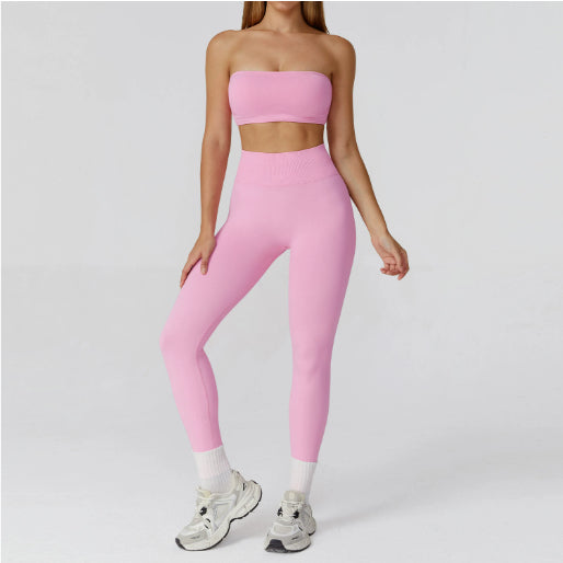 Hollow-out Beauty Back High Waist Yoga Clothes Fitness Suit