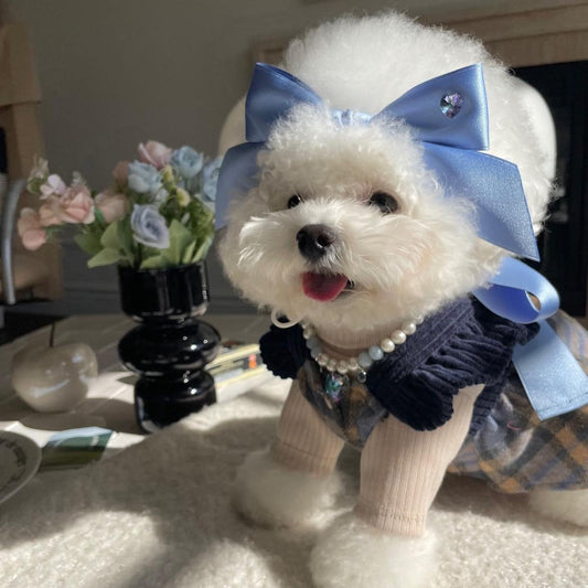 Princess Style Bow Tension Adjustment Headdress Pet Accessories Hair Band